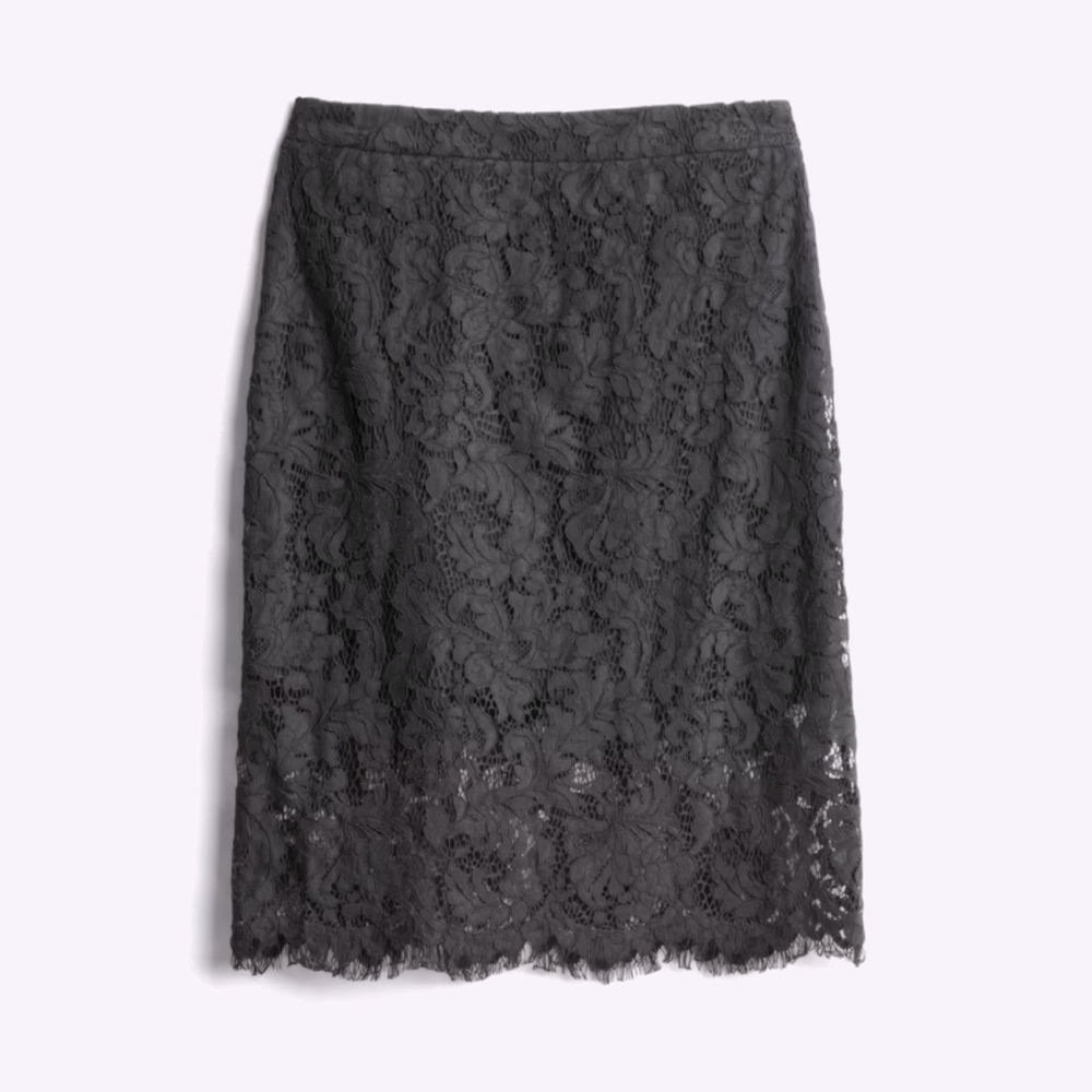 Black lace skirt.